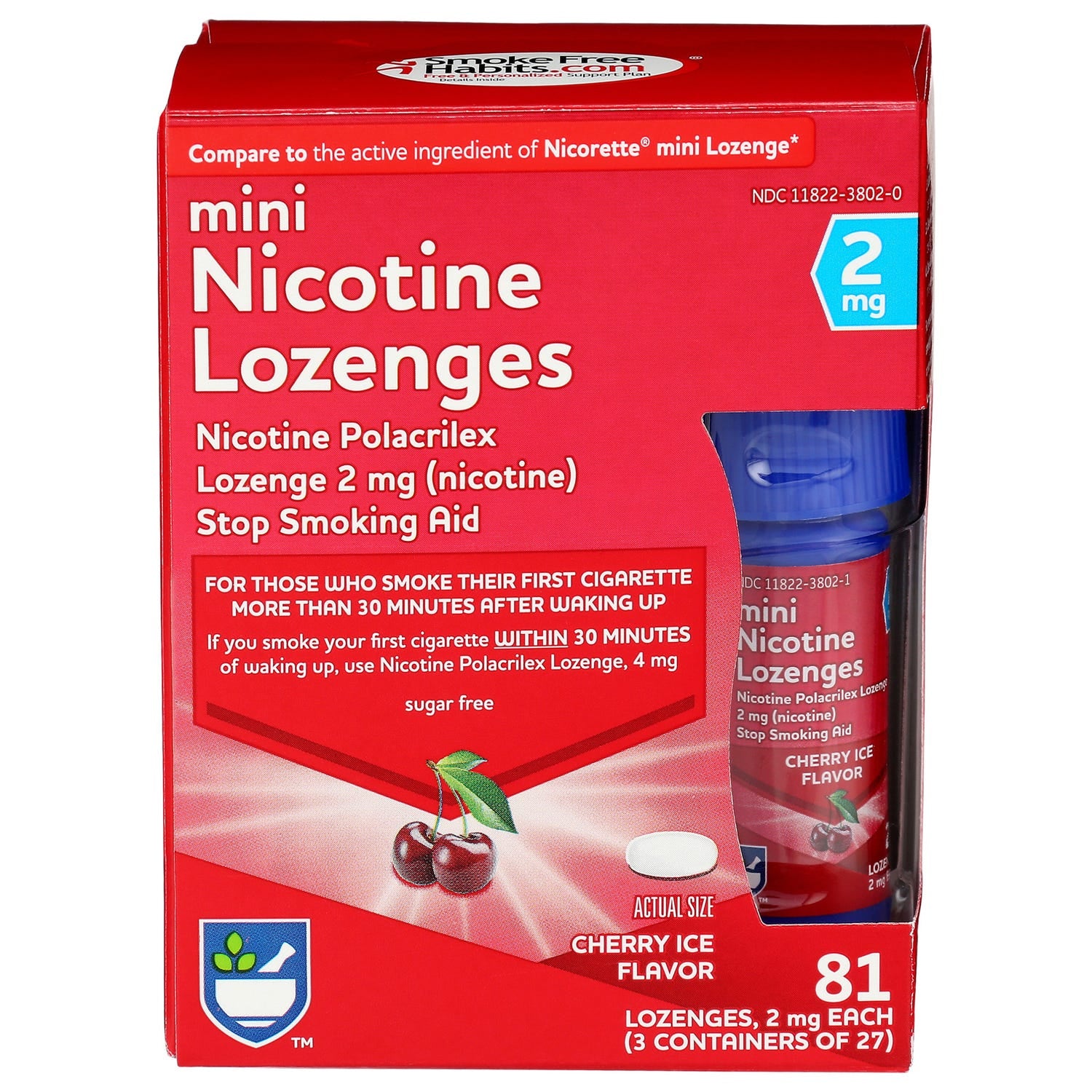Rite Aid Nicotine Mini Lozenges - Cherry Ice, 2mg, 81 ct – CUESTRIPS