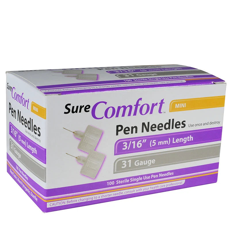 Sure Comfort Mini Pen Needles 5mm 31g – CUESTRIPS